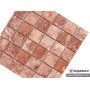 5x5cm Tezgah Arası Pembe Traverten Doğal Taş Mozaik- DT1570